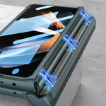 Custodia per telefono a conchiglia con armatura magnetica integrata GKK con scatola per penna, For Samsung Galaxy Z Fold4