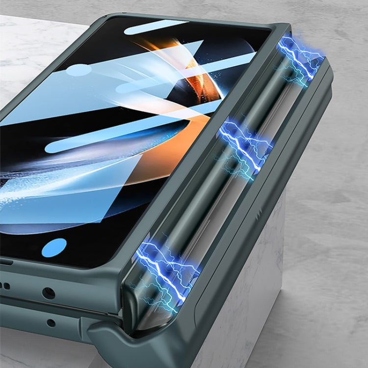 Custodia per telefono a conchiglia con armatura magnetica integrata GKK con scatola per penna, For Samsung Galaxy Z Fold4