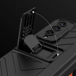 Custodia per telefono a conchiglia con armatura magnetica integrata GKK con scatola per penna, For Samsung Galaxy Z Fold4