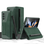 Custodia per telefono in pelle flip GKK Armor con slot per penne, For Samsung Galaxy Z Fold4