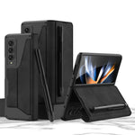 Custodia per telefono in pelle flip GKK Armor con slot per penne, For Samsung Galaxy Z Fold4