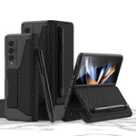 Custodia per telefono in pelle flip GKK Armor con slot per penne, For Samsung Galaxy Z Fold4