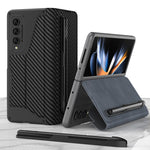 Custodia per telefono in pelle flip GKK Armor con slot per penne, For Samsung Galaxy Z Fold4