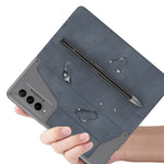 Custodia per telefono in pelle flip GKK Armor con slot per penne, For Samsung Galaxy Z Fold4