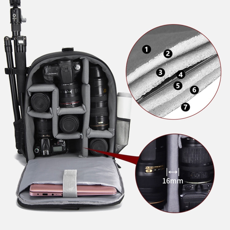 Zaino per fotocamera CADeN D6 V Borsa per fotocamera in nylon con barra di traino, D6 V 32 x 18 x 43cm