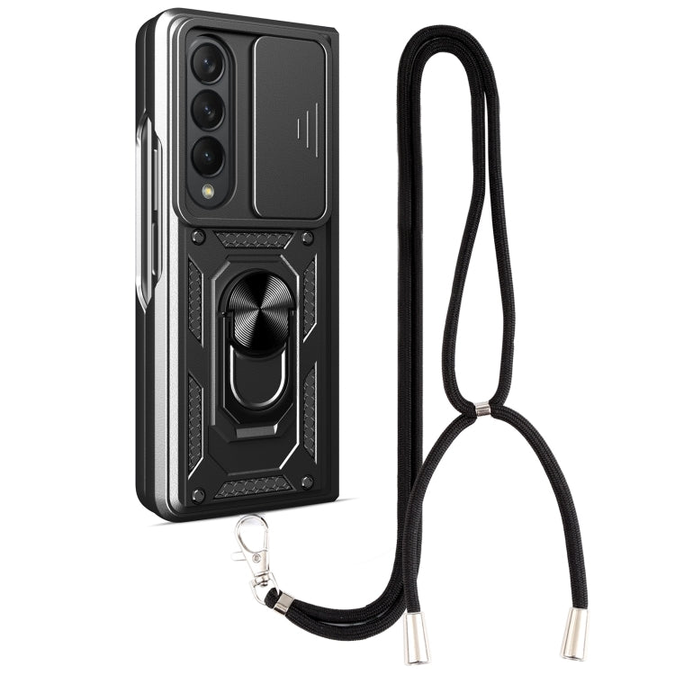Custodia per telefono ad anello camshield scorrevole con cordino, For Samsung Galaxy Z Fold4