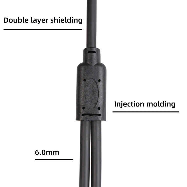 Cavo audio XLR femmina 3 pin a doppio maschio 1 m