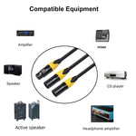 Cavo audio XLR femmina 3 pin a doppio maschio 1 m