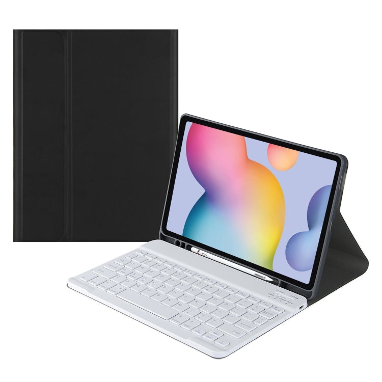 Custodia in pelle per tastiera Bluetooth con cappuccio quadrato A7 con slot per penna, For Samsung Galaxy Tab S7, For Samsung Galaxy Tab A7 10.4 2020