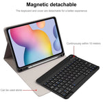 Custodia in pelle per tastiera Bluetooth con cappuccio quadrato A7 con slot per penna, For Samsung Galaxy Tab S7, For Samsung Galaxy Tab A7 10.4 2020