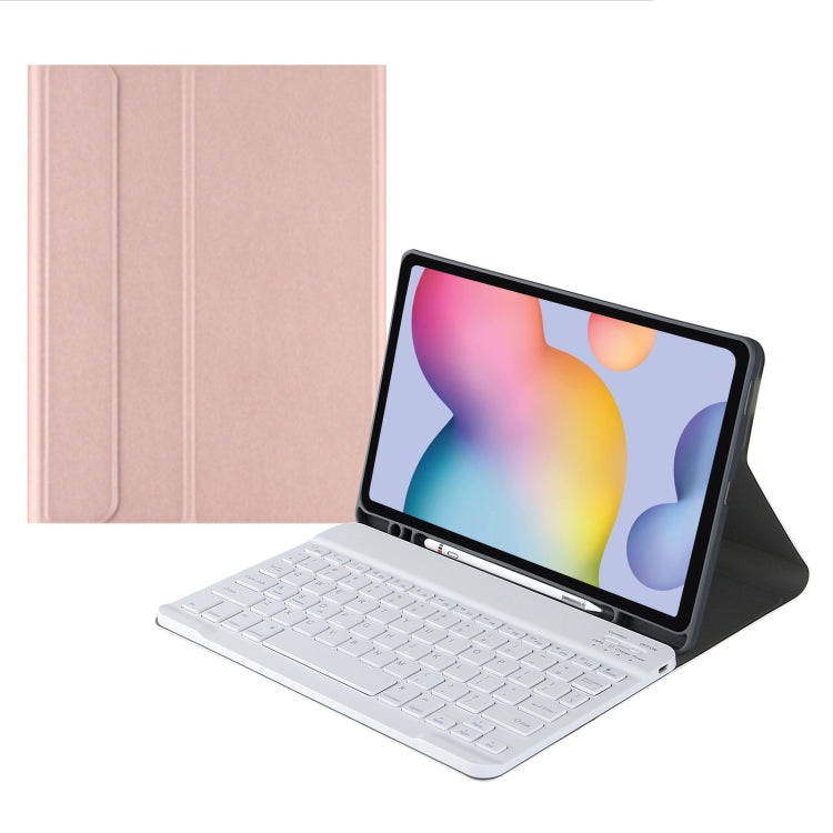 Custodia in pelle per tastiera Bluetooth con cappuccio quadrato A7 con slot per penna, For Samsung Galaxy Tab S7, For Samsung Galaxy Tab A7 10.4 2020