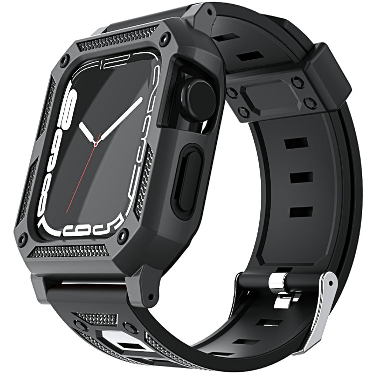 Cinturino per orologio in silicone militare + set di custodia per orologio, For Apple Watch Series 9/8/7 45mm, For Apple Watch Series 9/8/7 41mm