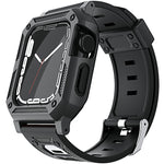 Cinturino per orologio in silicone militare + set di custodia per orologio, For Apple Watch Series 9/8/7 45mm, For Apple Watch Series 9/8/7 41mm
