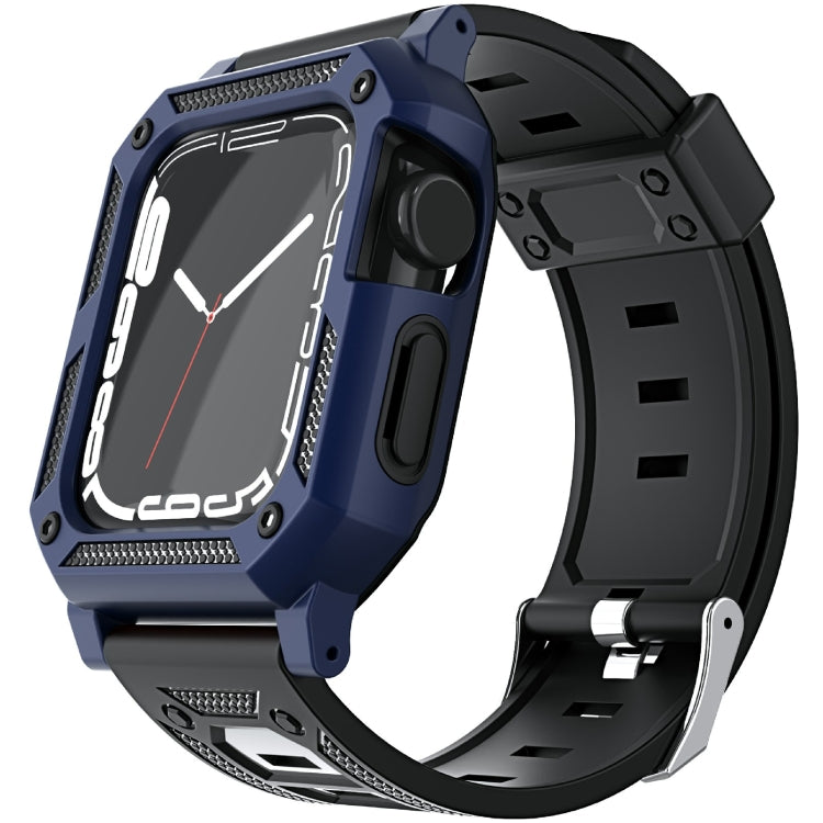 Cinturino per orologio in silicone militare + set di custodia per orologio, For Apple Watch Series 9/8/7 45mm, For Apple Watch Series 9/8/7 41mm