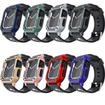 Cinturino per orologio in silicone militare + set di custodia per orologio, For Apple Watch Series 9/8/7 45mm, For Apple Watch Series 9/8/7 41mm