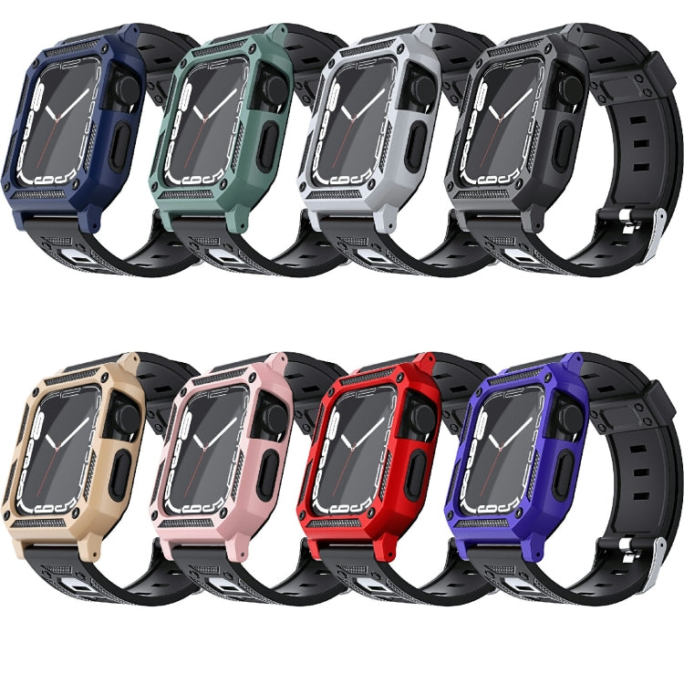 Cinturino per orologio in silicone militare + set di custodia per orologio, For Apple Watch Series 9/8/7 45mm, For Apple Watch Series 9/8/7 41mm