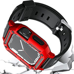 Cinturino per orologio in silicone militare + set di custodia per orologio, For Apple Watch Series 9/8/7 45mm, For Apple Watch Series 9/8/7 41mm