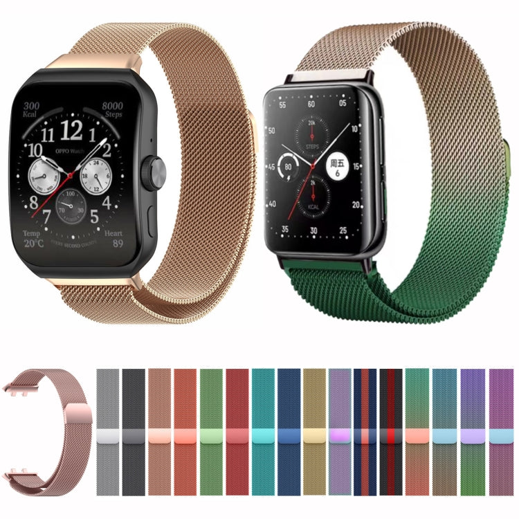 Cinturino per orologio in metallo in acciaio inossidabile milanese, For OPPO Watch 3 Pro