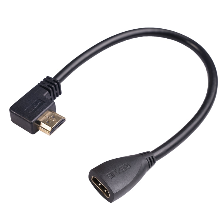 HDL-03 Cavo adattatore da gomito maschio HDMI a femmina da 30 cm, Left Angle, 90 Degrees, 270 Degrees