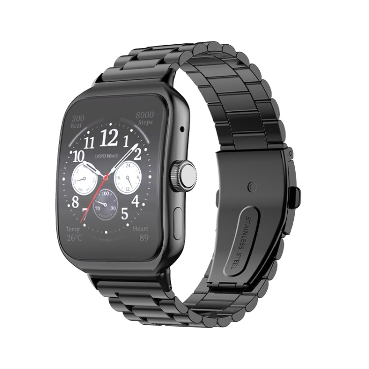 Cinturino per orologio in acciaio inossidabile con fibbia piatta a tre sfere, For OPPO Watch 3 Pro, For OPPO Watch 3