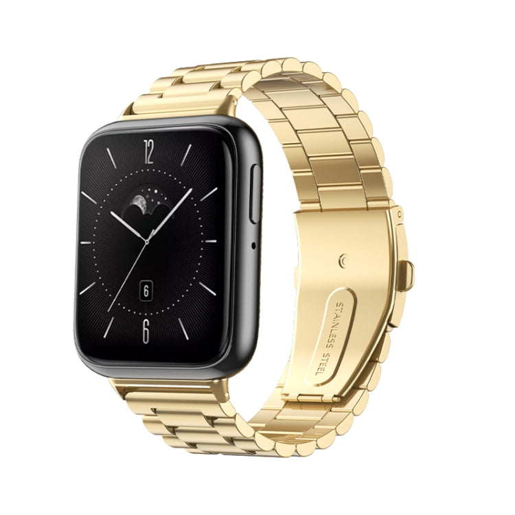 Cinturino per orologio in acciaio inossidabile con fibbia piatta a tre sfere, For OPPO Watch 3 Pro, For OPPO Watch 3