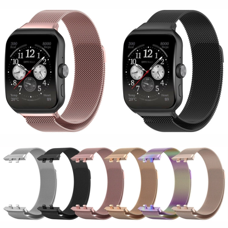 Cinturino per orologio in metallo in acciaio inossidabile milanese, For OPPO Watch 3
