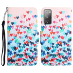 Custodia per telefono in pelle con disegno colorato, For Samsung Galaxy S20 FE