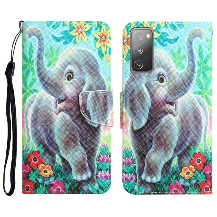 Custodia per telefono in pelle con disegno colorato, For Samsung Galaxy S20 FE