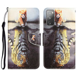 Custodia per telefono in pelle con disegno colorato, For Samsung Galaxy S20 FE