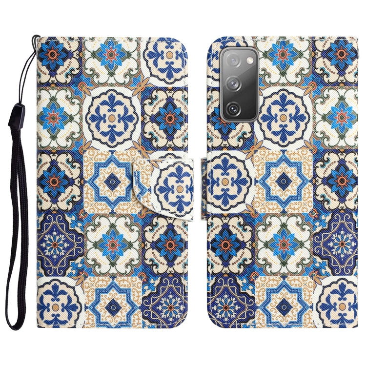 Custodia per telefono in pelle con disegno colorato, For Samsung Galaxy S20 FE