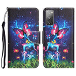 Custodia per telefono in pelle con disegno colorato, For Samsung Galaxy S20 FE