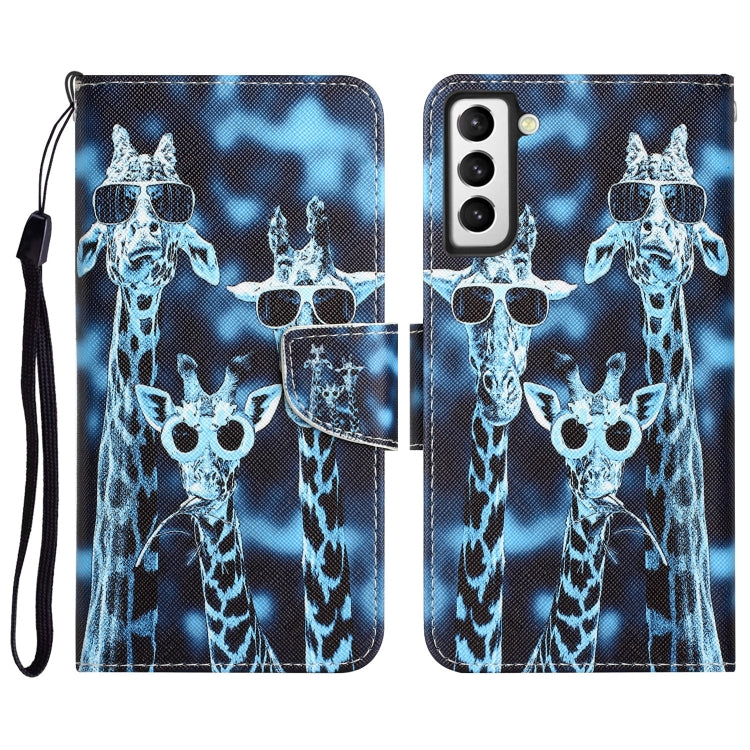 Custodia per telefono in pelle con disegno colorato, For Samsung Galaxy S21+ 5G