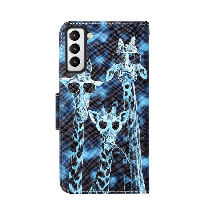 Custodia per telefono in pelle con disegno colorato, For Samsung Galaxy S21+ 5G