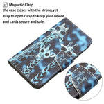 Custodia per telefono in pelle con disegno colorato, For Samsung Galaxy S21+ 5G