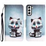 Custodia per telefono in pelle con disegno colorato, For Samsung Galaxy S21+ 5G