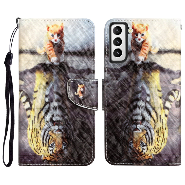 Custodia per telefono in pelle con disegno colorato, For Samsung Galaxy S21+ 5G