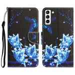 Custodia per telefono in pelle con disegno colorato, For Samsung Galaxy S21+ 5G