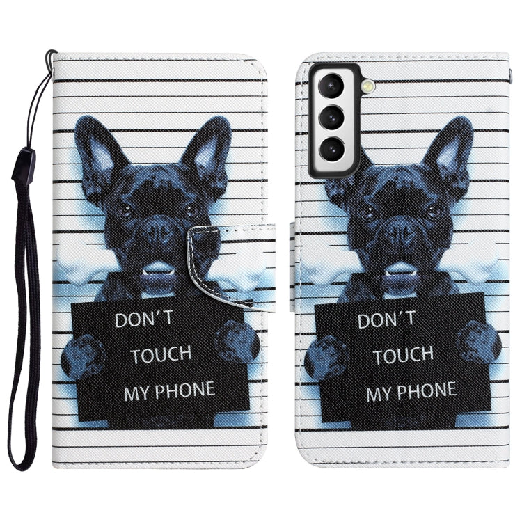 Custodia per telefono in pelle con disegno colorato, For Samsung Galaxy S21+ 5G