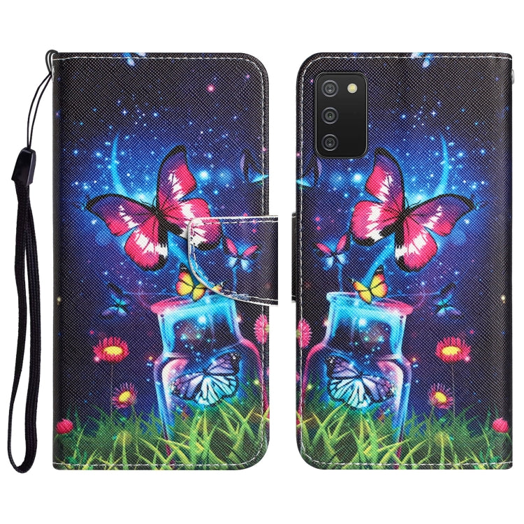 Custodia per telefono in pelle con disegno colorato, For Samsung Galaxy A03s