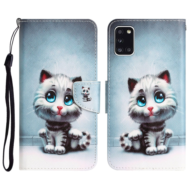 Custodia per telefono in pelle con disegno colorato, For Samsung Galaxy A31