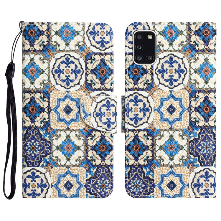 Custodia per telefono in pelle con disegno colorato, For Samsung Galaxy A31