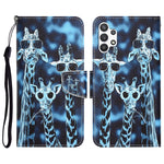 Custodia per telefono in pelle con disegno colorato, For Samsung Galaxy A32 5G