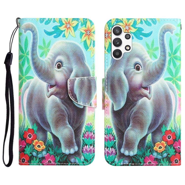 Custodia per telefono in pelle con disegno colorato, For Samsung Galaxy A32 5G