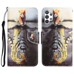 Custodia per telefono in pelle con disegno colorato, For Samsung Galaxy A32 5G