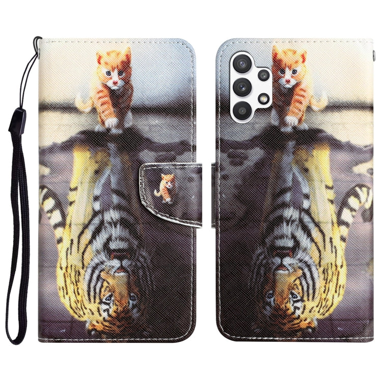 Custodia per telefono in pelle con disegno colorato, For Samsung Galaxy A32 5G