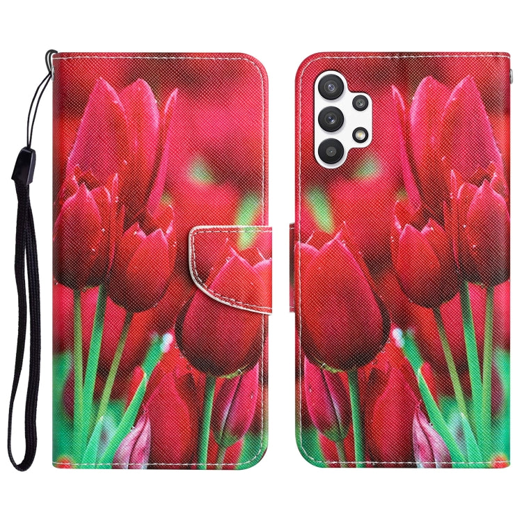 Custodia per telefono in pelle con disegno colorato, For Samsung Galaxy A32 5G