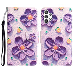 Custodia per telefono in pelle con disegno colorato, For Samsung Galaxy A32 5G