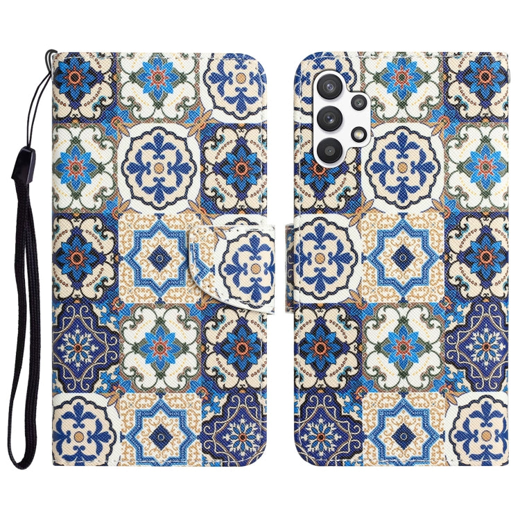 Custodia per telefono in pelle con disegno colorato, For Samsung Galaxy A32 5G