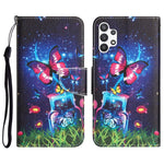 Custodia per telefono in pelle con disegno colorato, For Samsung Galaxy A32 5G