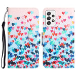 Custodia per telefono in pelle con disegno colorato, For Samsung Galaxy A33 5G